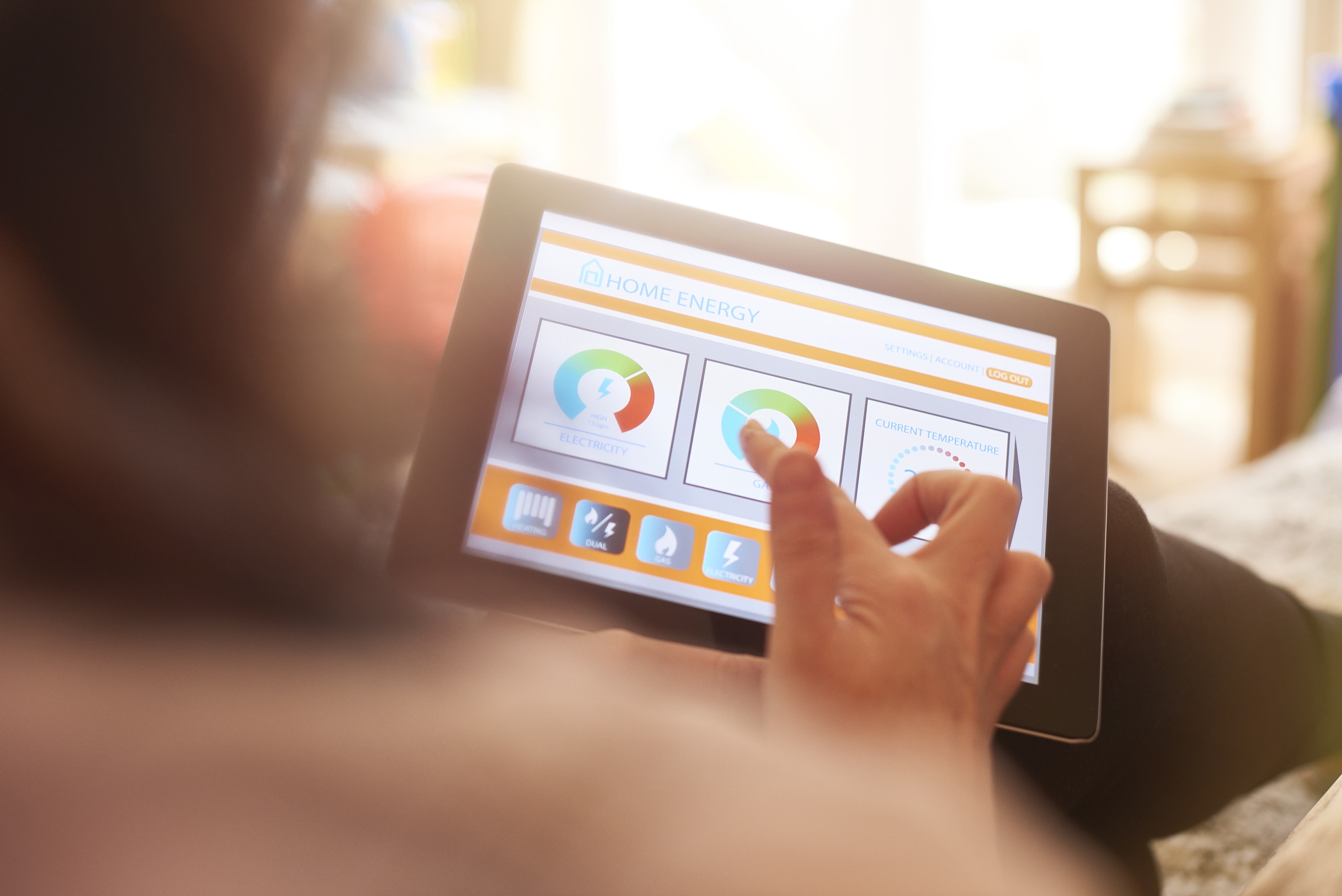 Female Home Owner Checking Energy Consumption